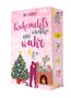 Text: "Mila Summers. Weihnachtswünsche werden wahr."  
Illustration einer weihnachtlichen Szene mit Paar, Kamin und Baum., Buch