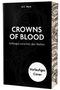 Text: "A.C. Nyra", "CROWNS OF BLOOD", "Gefangen zwischen den Welten", "Vorläufiges Cover".  
Schwarzer Hintergrund mit Dornenillustration., Buch