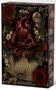 Text: „Page One: her last story" und „Selena Hunt“. Rotes Herz, Rosen, Uhr, Schleife und Blätter; dunkles, dekoratives Design., Buch