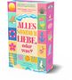 „ALLES SOMMER LIEBE, oder was?“, Autoren und bunte Sommerillustrationen wie Eis, Anker, Liegestuhl, Möwe., Buch