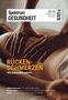 Titel: "Spektrum Gesundheit 06.26". Text: "Rückenschmerzen: Hilft Osteopathie wirklich?". Hände auf Rücken., Buch
