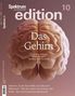 "Das Gehirn" steht im Zentrum über einem Gehirnmodell. Im Hintergrund sind dezente, sanfte Farben.