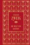 "Stefan Zweig. Die Welt von Gestern." Roter Hintergrund mit goldenen Art-déco-Mustern., Buch