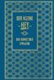 Text: "Der kleine Hey. Die Kunst der Sprache." Goldene geometrische Muster auf blauem Hintergrund., Buch
