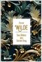 Oscar Wilde: Das Bildnis des Dorian Gray. Verzierungen aus goldenen und blauen floralen Mustern. Logo: NIKOL., Buch