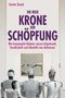 Titel: "Die neue Krone der Schöpfung". Drei Roboter sehen Gemälde mit zwei Händen, die sich berühren, an.