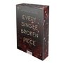 „EVERY SINGLE BROKEN PIECE“, Roman von Michelle Heard. Dunkles Cover mit zerbrochenen rosa und roten Stücken.