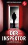 Text: "CHRISTIAN HARDINGHAUS, DER INSPEKTOR. Thriller. Er wittert seine zweite Chance. Doch der Killer ist ihm näher, als er ahnt."  
Ein Mann steht in einem rot beleuchteten Gang vor einer offenen Tür., Buch