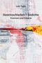 Titel: "Daseinsschlacken – Gedichte, Essenzen und Exkurse" von Lutz Tygör. Abstrakte Malerei in Rot, Gelb und Grau., Buch