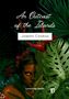 "An Outcast of the Islands. Joseph Conrad. Lucid Page Media." Eine Frau blickt versteckt hinter großen, tropischen Blättern hervor., Buch