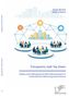 Text: "Transparenz statt Top Down. Aufbau eines Management Informationssystems in holokratischen Wohnungsunternehmen." Oben: Namen. Unten: Logo. Illustration: Gruppen an Tischen, verbunden durch Netzwerk-Icons, Hintergrund Stadt., Buch