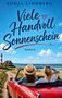 "Viele Handvoll Sonnenschein. Roman. Eine Straße am Meer, roter Cabrio, zwei Personen, umgeben von idyllischer Küstenlandschaft.", Buch
