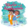 Text: "Der Träumer und die Abenteurerin" und "Miggy Wattson", "Garbi Shingle". Illustration von fröhlichen Kindern.