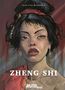 "JEAN-YVES DELITTE", "ZHENG SHI", eine Frau mit schwarzem Haar, roten Lippen, auffälligem Schmuck auf rotem Hintergrund., Buch