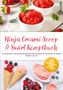 "Ninja Creami Scoop & Swirl Rezeptbuch. Enthält Rezepte für Eis, Gelato, Sorbets. Bild von Sorbet und Früchten in Schalen.", Buch