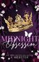 „Midnight Obsession“, USA Today Bestselling Author K Webster. Goldene Krone, Schmetterling, violette Blumen., Buch