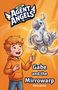 "Agent Angels", "Gabe and the Mirrorwarp", Chris Kersh. Illustration: Junge in orange, hält Münze, schwebender Papagei., Buch