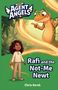 Text: "Agent Angels", "Rafi and the Not-Me Newt", "Chris Kersh". Illustration: Ein Kind schaut zu einem sprechenden Molch., Buch