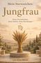 Text: "Mein Sternzeichen: Jungfrau. Deine Persönlichkeit, deine Stärken, deine Beziehungen. Von Elias Baum."  
Ein Weizenstrauß auf einem Podest mit ländlichem Hintergrund., Buch