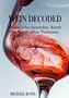 "Wein Decoded. Weine sicher beurteilen. Schritt für Schritt. Ohne Vorwissen. Michael Roth." Rote Flüssigkeit im Glas., Buch