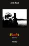 Text: "Andi Rock", "#LoSt", "3/trace/", "Thriller". Silhouette einer Person am Hafen mit Bogenstruktur., Buch