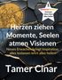 Herzen ziehen Momente, Seelen atmen Visionen. Neues Erwachen bringt Inspiration. Untergrund mit goldenen Rissen., Buch