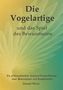 "Die Vogelartige und das Spiel des Bewusstseins", grüne und gelbe Blätter, Buchcover-Design., Buch