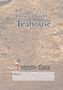 Text: "How to build a Teahouse. I wrote that: Name:". Hintergrund in strukturierter, brauner Textur., Buch