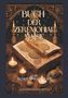 „Buch der Zeremonial Magie, von Arthur Edward Waite, Edition Seven Rites.“ Illustration mit aufgeschlagenem Buch und Kerzen., Buch