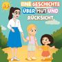 Illustration: Eine Frau mit Brille und zwei Kinder halten sich an der Hand unter einer lächelnden Sonne., Buch