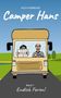 "Alex Homburg. Camper Hans. Band 1: Endlich Ferien!" zeigt einen Comic-artigen Camper auf der Straße., Buch