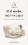 "Mal mehr, mal weniger. Kleine Geschichten. Kleine Lieder." Unten "Martin Keisker". Illustration: Frau mit Kopfhörern., Buch