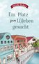 Über den Häusern steht: "Ein Platz zum L(i)eben gesucht". Eine Illustration zeigt bunte Häuser an einer Straße mit einer Frau, einem Kind und einem Hund., Buch