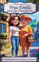 Eine Illustration zeigt zwei lächelnde Frauen in einer malerischen Dorfkulisse, Text: "Frau Emilia und die Detektivin"., Buch