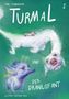 "Turmal und der Dranilofant" oben schwungvoll, unten fantastisches Wesen mit großen Augen und ein fliegendes Tier., Buch