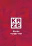 KA ZÉ, Manga Vorabcover. Rotes Design mit stilisiertem Logo., Buch