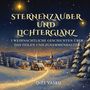 Text: "STERNENZAUBER UND LICHTERGLANZ. 5 weihnachtliche Geschichten über das Teilen und Zusammenhalten. INÉS VASKU." Winterliche Dorfszene., Buch