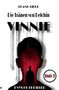 "Frank Liebe, Die Tränen von Delchin, VINNIE, Band 3, Psychothriller." Silhouette vor rotem Hintergrund und Tropfen., Buch