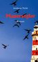Text: "Andreas Nohr, Mauerseglers, Roman". Ein roter und weißer Leuchtturm, umgeben von fliegenden Vögeln vor blauem Himmel., Buch