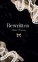 "Rewritten" und "Laila Boutemin" auf schwarzem Hintergrund, verziert mit Perlenketten und einer kleinen Schleife., Buch