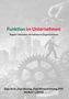 "Funktion im Unternehmen" in Grün und Rot, darunter "Regeln rationalen Verhaltens in Organisationen". Ein Marionettenmann über Zahnrädern., Buch