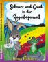 „Schnurz und Quak in der Regenbogenwelt“, Illustration mit Hase und Frosch auf bunter Wiese, Regenbogen im Hintergrund., Buch