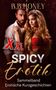 Text: "B.B. Honey, XXL Spicy Erotik, Sammelband Erotische Kurzgeschichten." Eine Frau und ein Mann posieren eng beieinander., Buch