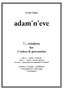 Text im Zentrum: "adam'n'eve". Darunter: "7... windows for 2 voices & percussion". Oberer Rand: "Frieder Kögel". Elegantes, schlichtes Design., Buch