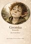 Titel: "Gromka Knautiki Die Große Reise" Eine Illustration eines Jungen mit großen Ohren und einem Grashalm im Mund., Buch