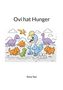 Texte: "Ovi hat Hunger", "Romy Taut". Illustration: Ein blauer, freundlicher Dinosaurier mit anderen bunten Dinos in einer Landschaft.