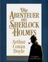 „Die Abenteuer des Sherlock Holmes“, Arthur Conan Doyle. Silhouette eines Mannes mit Pfeife und Hut links unten., Buch