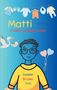 Text: "Matti Endlich großer Bruder" und "Coolster Bruder 2026". Illustration mit Storch, Kleidung und Kind mit Luftballons., Buch