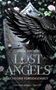 Text: "ANDIE KROWN, LOST ANGELS, ECHO DER VERGANGENHEIT, ein Dark Angels - Spin Off". Schwarze Flügel über einem Schild, umgeben von Rosen., Buch