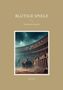 "BLUTIGE SPIELE", "Darkhanium Band 10", "Peter Bur". Alte Arena unter bewölktem Himmel, Schädel im Vordergrund., Buch
